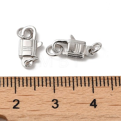 Rhodium Plated 925 Sterling Silver Lobster Claw Clasps STER-D006-20P-1