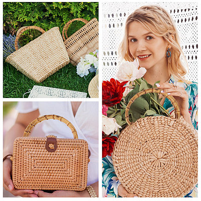 Bamboo Stick D Ring Bag Handles PURS-WH0816-004-1