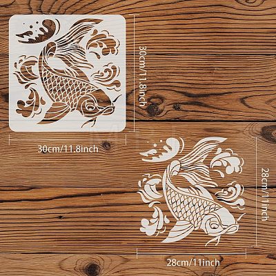 Large Plastic Reusable Drawing Painting Stencils Templates DIY-WH0172-790-1