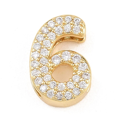 Brass Micro Pave Cubic Zirconia Pendants KK-B167-22G-6-1