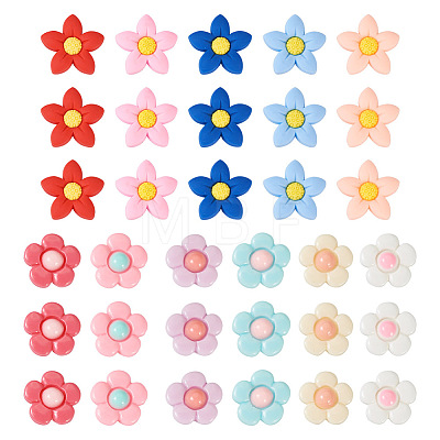 DIY Flower Cabochons Jewelry Making Finding Kit FIND-TA0002-45-1