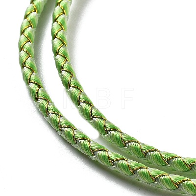 Polyester Cord Braided Necklace Makings MAK-L043-03G-27-1