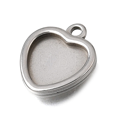 304 Stainless Steel Pendant Cabochon Settings STAS-F365-01A-P-1