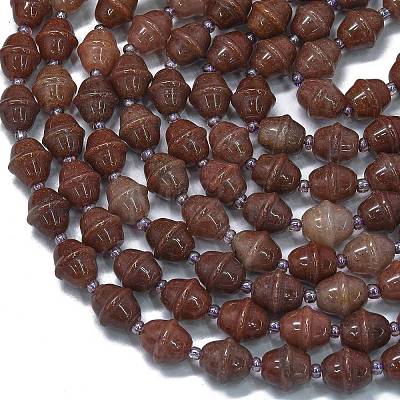 Natural Purple Aventurine Beads Strands G-K389-D14-01-1