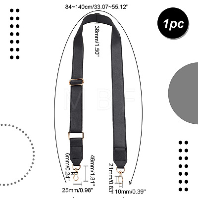 Imitation Leather Adjustable Wide Bag Handles FIND-WH0126-323B-1