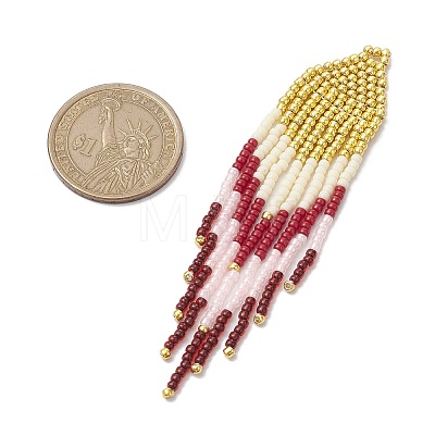 Seed Beads Pendants PALLOY-MZ00221-1