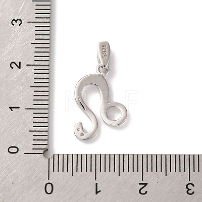 925 Sterling Silver Micro Pave Clear Cubic Zirconia Pendants STER-H117-01P-05-1