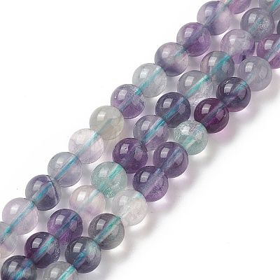 Natural Fluorite Beads Strands X-G-B038-C01-1
