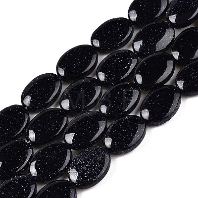 Synthetic Blue Goldstone Beads Strands G-M206-54-1