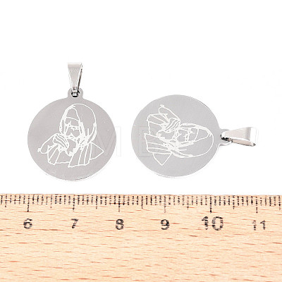 201 Stainless Steel Pendants STAS-T073-34P-1