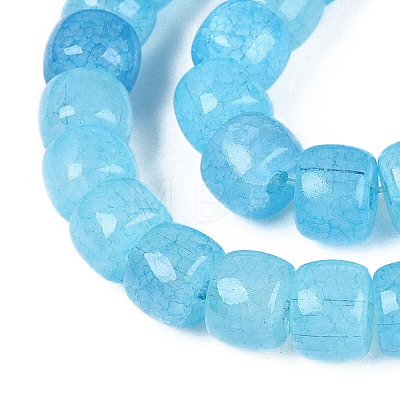 Ombre Effect Dyed Glass Beads Strands GLAA-Q106-05B-A05-1
