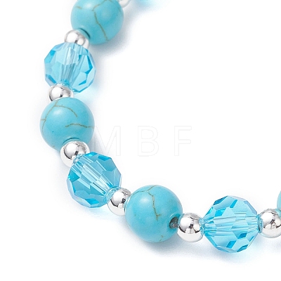 2Pcs Cross Alloy Rhinestone Charm Bracelets BJEW-JB12882-1