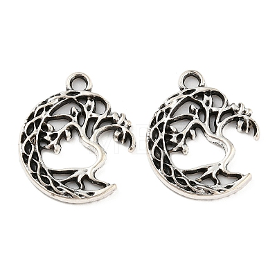 Tibetan Style Alloy Pendants TIBE-P001-08AS-1