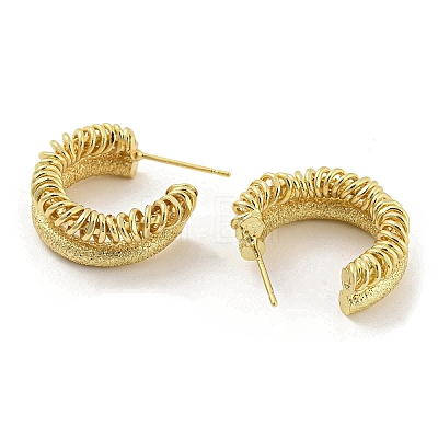 Rack Plating Brass Stud Earrings EJEW-K263-22G-1