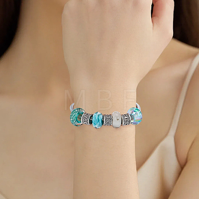 60Pcs Column Tibetan Style Alloy European Beads TIBEB-SP0001-24-1