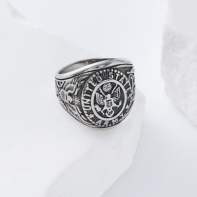 304 Stainless Steel US Military Army Finger Rings for Men YQ5798-5-1