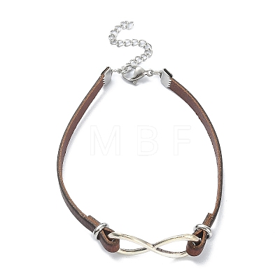 Infinity Tibetan Style Allloy Link Bracelets BJEW-JB09336-02-1