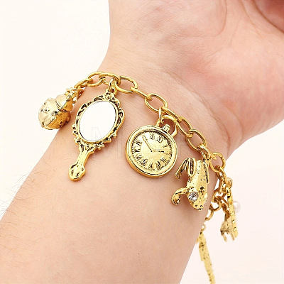 Vintage Alloy Fairy Tale Multi Charm Bracelets for Women WG11E0E-01-1