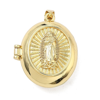 Brass Locket Pendants KK-A282-18G-1