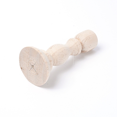 Natural Wood Candle Holders DJEW-WH0033-14-1