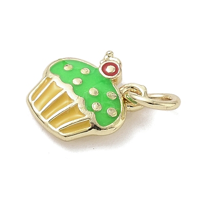 Brass Enamel Charms KK-K368-17G-02-1