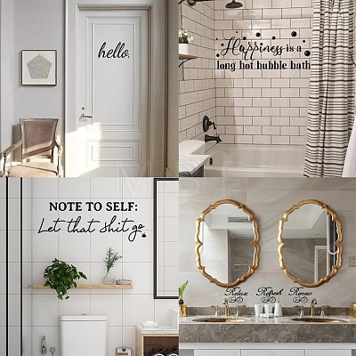 PVC Quotes Wall Sticker DIY-WH0200-048-1