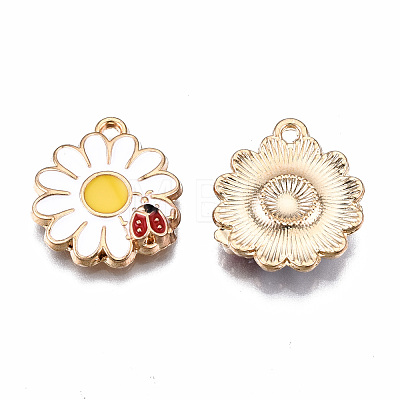 Eco-Friendly Alloy Enamel Pendants ENAM-T011-89-NR-1