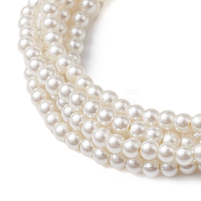 Adjustable Acrylic Imitation Pearl Braided Bead Bracelets for Women BJEW-JB10662-1