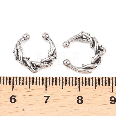 316 Stainless Steel Hoop Nose Rings AJEW-C044-05B-AS-1