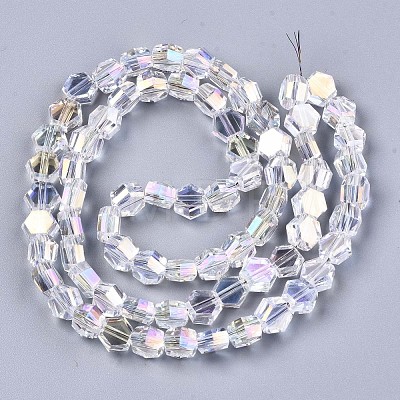 Electroplate Glass Beads Strands EGLA-S194-06A-G01-1