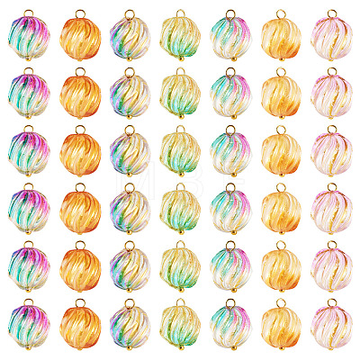 50Pcs Glass Pendants PALLOY-TAC0276-1