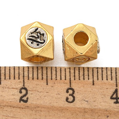 Long-Lasting Plated Brass Beads KK-K387-07B-G-1