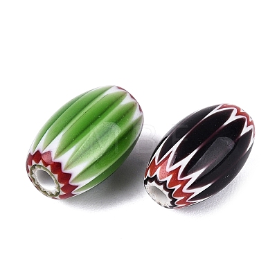 Handmade Millefiori Glass Barrel Beads LA-N002-03-1