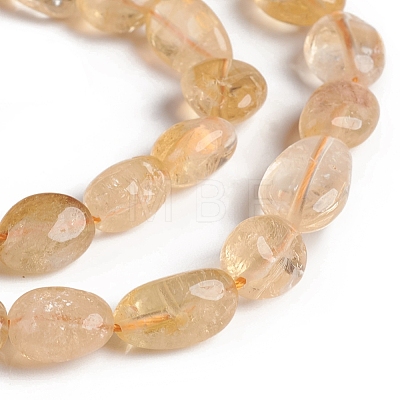 Natural Citrine Beads Strands G-D0002-D59-1