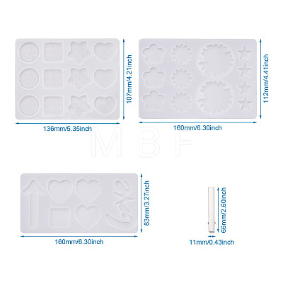 3Pcs 3 Style Silicone Molds DIY-BG0001-16-1