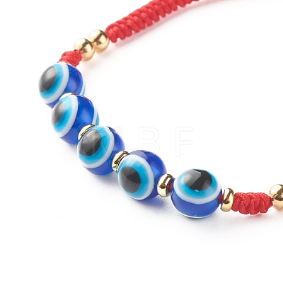 Braided Evil Eye Resin Beads  Bracelets BJEW-JB07011-01-1