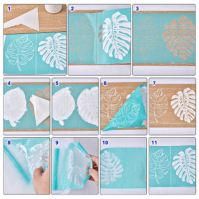 Self-Adhesive Silk Screen Printing Stencil DIY-WH0173-021-09-1