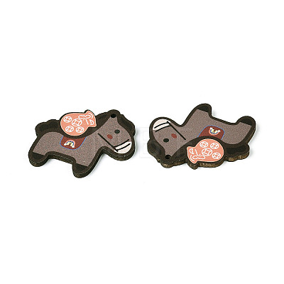Printed Wooden Pendants WOOD-T033-01A-1