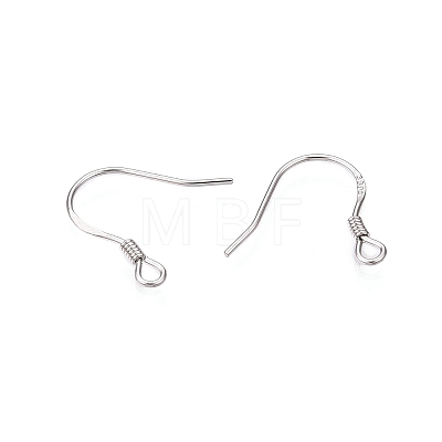 Anti-Tarnish Rhodium Plated 925 Sterling Silver Earring Hooks STER-N016-32P-1