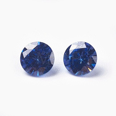 Cubic Zirconia Pointed Back Cabochons ZIRC-WH0001-B10-1