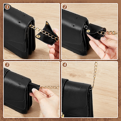 4Pcs PU Leather Short Suspension Clasps FIND-WH0139-944A-1