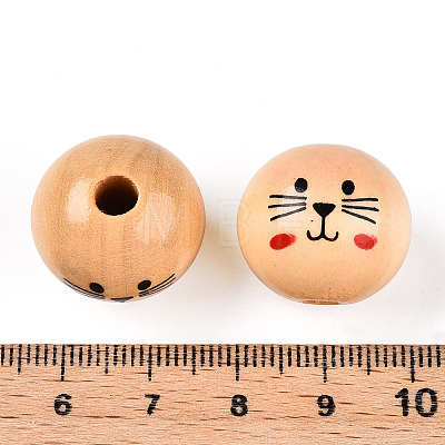 Natural Wood European Beads LS-X-WOOD-S055-16A-1