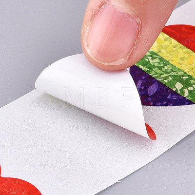 Heart Shaped Stickers Roll DIY-K027-A04-1