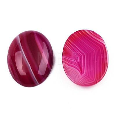 Natural Banded Agate/Striped Agate Cabochons G-T122-22A-1