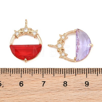 Brass Pave Cubic Zirconia Pendants CU-CBA8183-04G-1