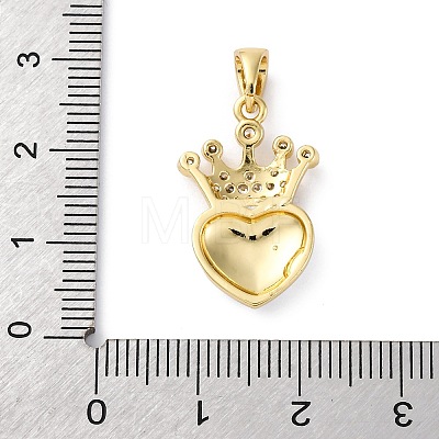 Brass Cubic Zirconia Pendants ZIRC-H122-01G-1