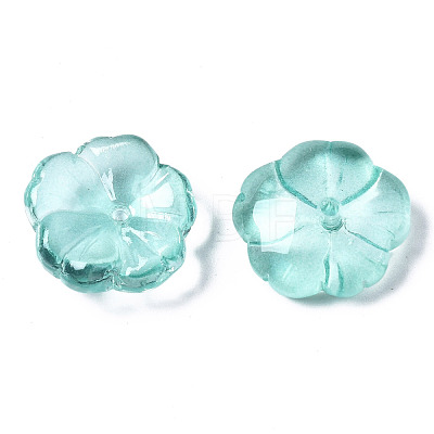 Transparent Spray Painted Glass Beads GLAA-Q089-003-F001-1