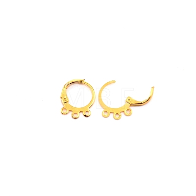 Brass Huggie Hoop Earring Findings KK-TAC0008-09G-1