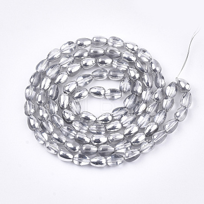 Electroplate Glass Beads Strands X-EGLA-T013-01N-1