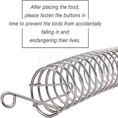 Hanging Stainless Steel Bird Treat Feeders AJEW-GA0002-03-1